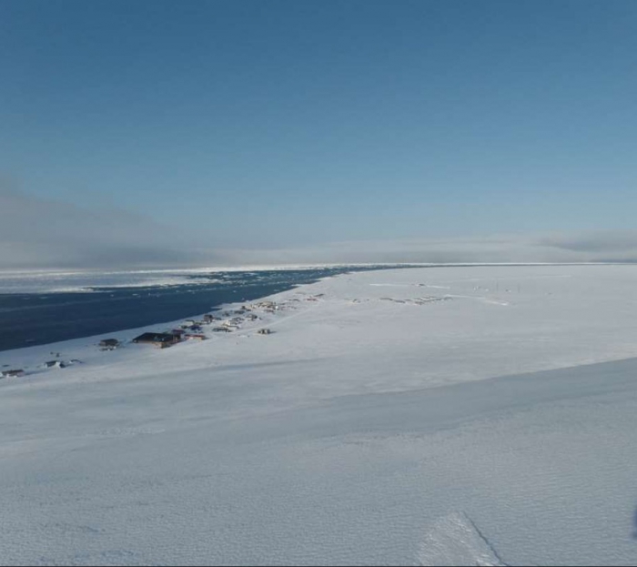 A mostly ice-free coastline at Wales on 4 March 2019. Photo courtesy of Robert Tokeinna Jr. 