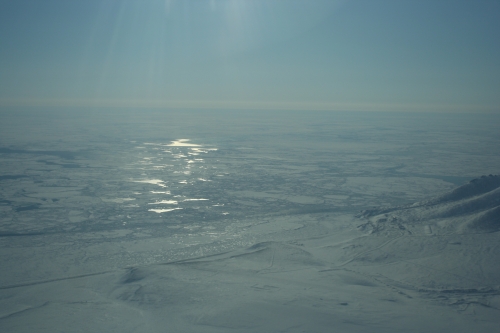 Ice pack southeast of Bering Strait