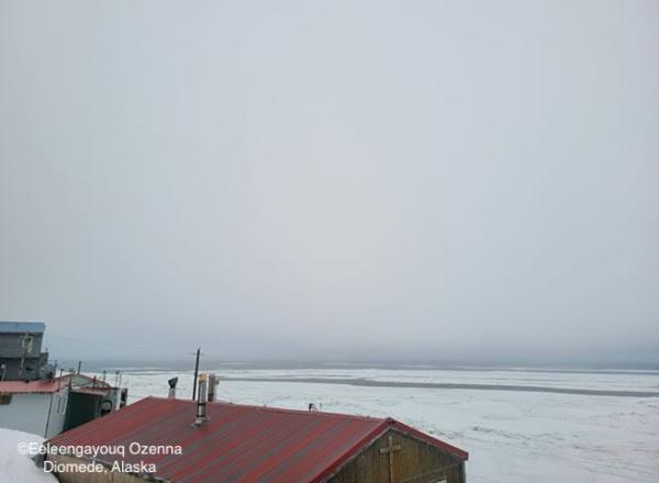 Sea ice conditions in Diomede - view 2.