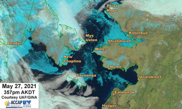 Annotated satellite image, courtesy of Rick Thoman, ACCAP.