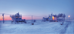 An Atmospheric Radiation Monitoring sensor array outside of Barrow, Alaska.