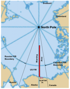 Proposed warning area in red