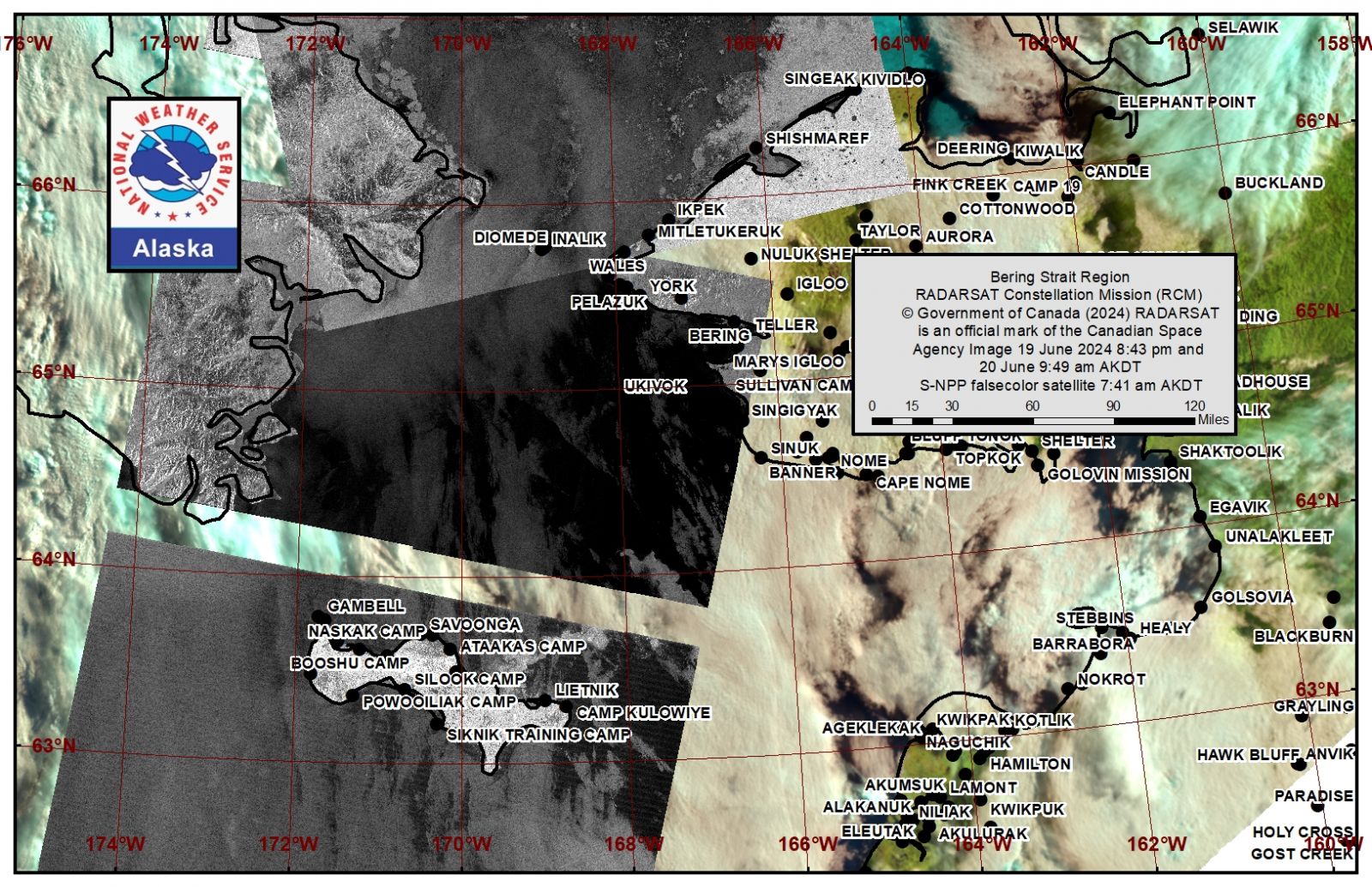 NWS Bering Strait Area Satellite Image