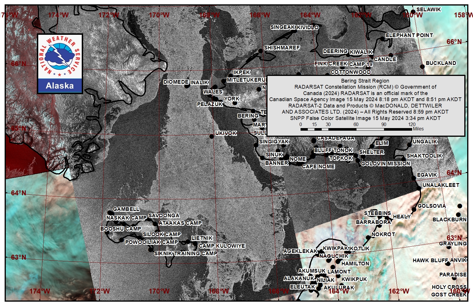 NWS Bering Strait Area Satellite Image