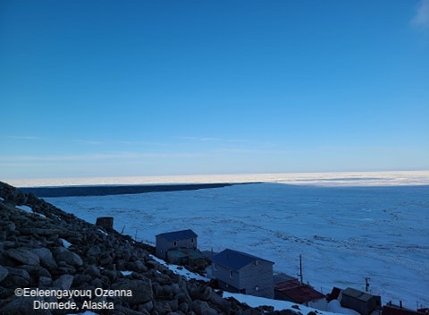 Sea ice conditions in Diomede on 15 May 2020 - view 3.