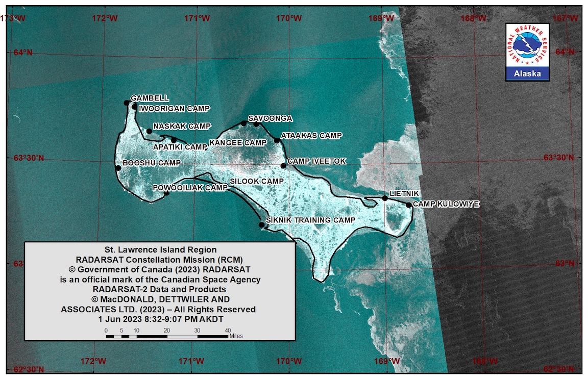 St. Lawrence Island Area Satellite Image