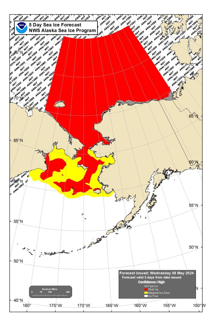 NWS 5-day sea-ice forecast.