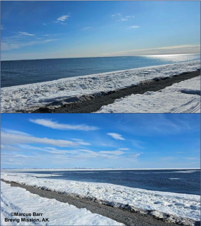 Weather and sea-ice conditions near Brevig Mission. Courtesy of Marcus Barr.