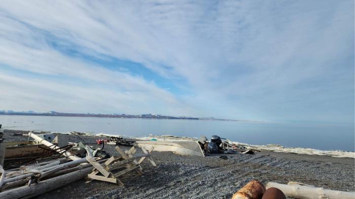 Weather and sea ice conditions near Brevig Mission. Photo courtesy of Marcus Barr.