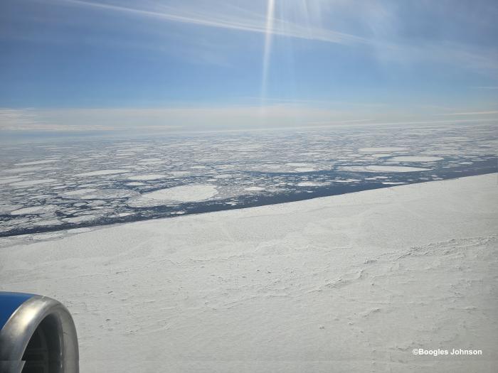 Sea ice conditions near Nome. Photo courtesy of Boogles Johnson.