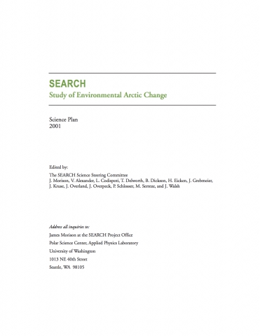 SEARCH: Study of Environmental Arctic Change, Science Plan